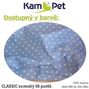 Polohovací podkova XS KamPet Classic puntík 06 sv.modrý