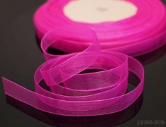 Růžová cyklám stuha organzová 6mm organza stužka šifónová magenta, á 1m