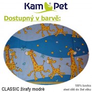 Žebrová podložka 120 KamPet Classic modré žirafy