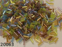 Skleněný rokajl trubičky 7/2mm AB MIX, bal. 300g