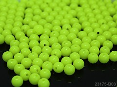 ŽLUTÉ NEON korálky kuličky 8mm, bal. 20ks