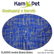 Podložka ovál pro psa vel. 4 KamPet Classic modrá žíhaná