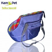 SADA taška na psa vel. 30-50 KamPet Speciál MODRÝ šusťák /uvnitř dezén do modra