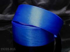 Modrá kobaltová stuha atlasová 38mm saténová stužka modrá nivea, cívka