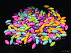Pestrobarevné Korálky MELÍR "rýže" akryl 10/5, bal. 8g ± 50ks