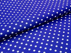 MODRÁ nivea látka s puntíky 06 puntíkované plátno   á 1m