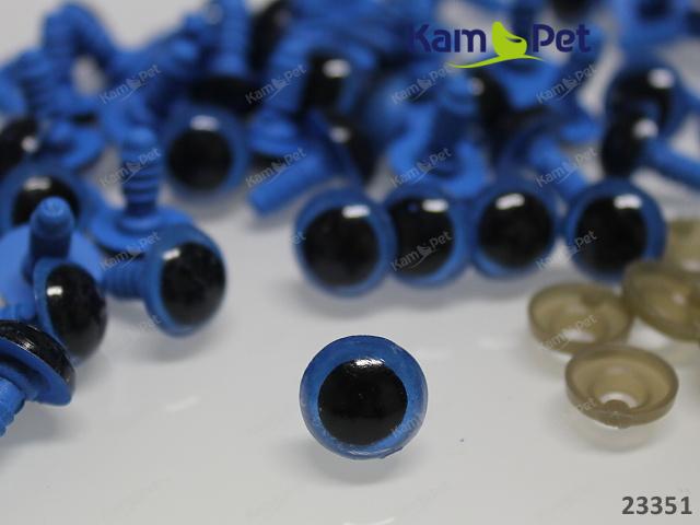 Modré bezpečnostní oči 12mm modré oči na výrobu hraček panenek, bal. 10ks