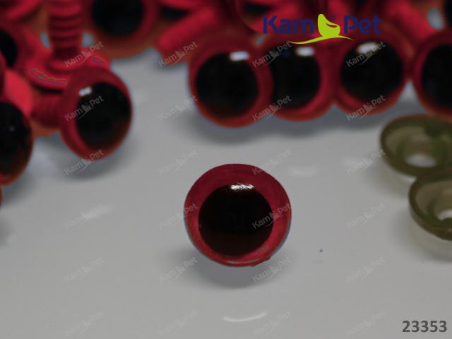 Červené bezpečnostní oči 12mm červené oči na výrobu hraček panenek, bal. 10ks