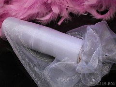 Bílá stuha dekorační organzová šerpa 16cm organza bílá