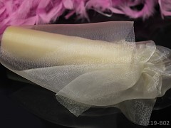 Smetanová stuha dekorační organzová šerpa 16cm organza smetanová ivory