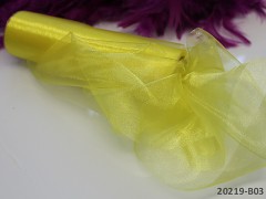 Žlutá stuha dekorační organzová šerpa 16cm organza žlutá