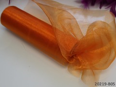 Oranžová stuha dekorační organzová šerpa 16cm organza oranžová, á 1m
