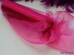 Růžová cyklámová stuha dekorační organzová šerpa 16cm organza magenta, 1 role 9m