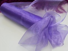 Fialová střední stuha dekorační organzová šerpa 16cm organza středně fialová