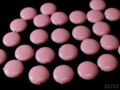 RŮŽOVÉ korálky lentilky 14mm bal. 15ks