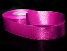 Růžová cyklám stuha atlasová PERLEŤOVÁ luxusní stuha 25mm stužka magenta