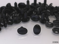 Černé bezpečnostní oči 14mm černé  oči na výrobu hraček panenek, bal. 10ks