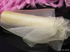 Smetanová stuha dekorační organzová šerpa 36cm organza smetanová