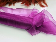 Fialová borůvková stuha dekorační organzová šerpa 36cm organza borůvková fialová