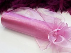 Růžová stuha dekorační organzová šerpa 36cm organza růžová