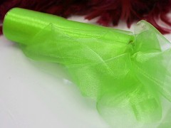 Zelená limetková stuha dekorační organzová šerpa 16cm organza zelená neon