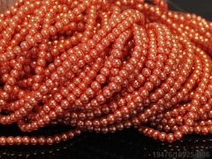 Korálky voskované perly  4mmLOSOSOVÉ, bal. 30ks
