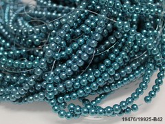 Korálky voskované perly 4mm PETROLEJ