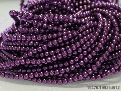 Voskované perly 12mm TMAVĚ FIALOVÉ