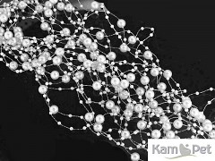 BÍLÉ perličky na silonu korálky dekoraci 130cm, 1šňůra BÍLÉ perličky na silonu korálky dekoraci 130cm BÍLÉ perličky na silonu korálky dekoraci 130cm, 1šňůra