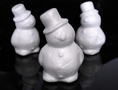 Polystyrénový sněhulák výlisek z polystyrénu vánoční sněhulák, á 1ks