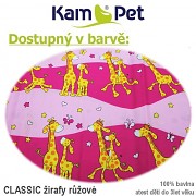 Podložka ovál pro psa vel. 6 KamPet Classic růžové žirafy