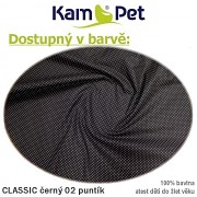Podložka ovál pro psa vel. 7 KamPet Classic puntík mikro černá