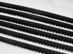 ČERNÝ bambulkový prýmek bambulky 4mm luxusní, á 1m