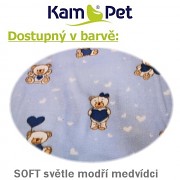 Heboučký kojící polštář KamPet Soft vel. S světle modří medvídci