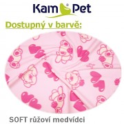 Heboučký kojící polštář KamPet Soft vel. S růžoví medvídci