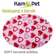 Heboučký polohovací had KamPet Soft délka 2m růžový / červená srdíčka