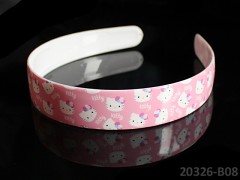 RŮŽOVÁ  čelenka do vlasů HELLO KITTY 25mm