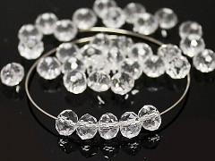 ČIRÉ korálky Swarovski 5040 rondelky Crystal bal. 5ks