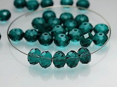 Swarovski korálky 5040 rondelky Emerald, bal. 5ks