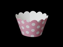 Košíčky na muffiny cupcakes RŮŽOVÉ s puntíky