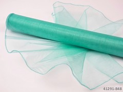 Zelená mintová dekorační organza 36cm obšitá MINTOVÁ, á 1m