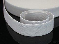 BÍLÁ plochá guma pruženka široká 10mm, balení 25m