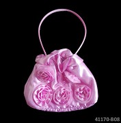 RŮŽOVÁ kabelka pro družičku či pro nevěstu luxusní s květy růží