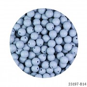 MODRÉ SVĚTLE silikonové korálky 9mm kuličky ze silikonu