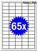 Samolepící etikety A4 - 65ks - štítky do tiskárny