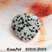 Dalmatinský jaspis SRDCE přívěšek na náhrdelník minerální kámen