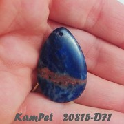 Modrý SODALIT kapka přívěšek na náhrdelník minerální kámen