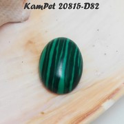 Zeleno - černý proužkovaný Malachit kabošon 