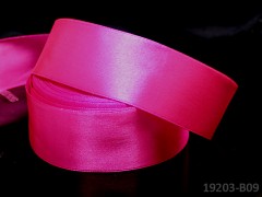 Růžová neon stuha atlasová 38mm saténová stužka neonová, á 1m