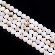 Bílá PERLEŤ kuličky 6mm přírodní minerál luxusní perly